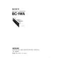 SONY BC1WA Owners Manual SONY BC1WA Owners Manual