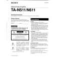 SONY TAN611 Owners Manual SONY TAN611 Owners Manual