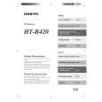 ONKYO HTR420 Owners Manual ONKYO HTR420 Owners Manual