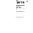 SONY CDX-65RF Owners Manual SONY CDX-65RF Owners Manual