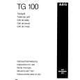 AEG TG100 Owners Manual AEG TG100 Owners Manual