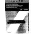 SHARP ST1000H Owners Manual SHARP ST1000H Owners Manual