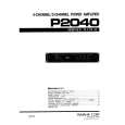 YAMAHA P2040 Service Manual YAMAHA P2040 Service Manual