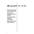 BRANDT TA110NE Owners Manual BRANDT TA110NE Owners Manual