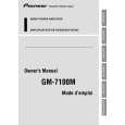 PIONEER GM-7100M/XU/EW Owners Manual PIONEER GM-7100M/XU/EW Owners Manual