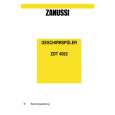 ZANUSSI ZDT4052 Owners Manual ZANUSSI ZDT4052 Owners Manual