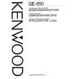 KENWOOD GE-810 Owners Manual KENWOOD GE-810 Owners Manual