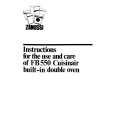 ZANUSSI FB550 Owners Manual ZANUSSI FB550 Owners Manual