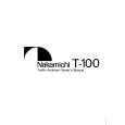 NAKAMICHI T100 Owners Manual NAKAMICHI T100 Owners Manual