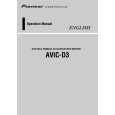 PIONEER AVIC-D3/XU/EW5 Owners Manual PIONEER AVIC-D3/XU/EW5 Owners Manual
