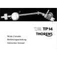 THORENS TP14 Owners Manual THORENS TP14 Owners Manual