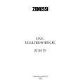ZANUSSI ZCM75DCN Owners Manual ZANUSSI ZCM75DCN Owners Manual
