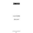 ZANUSSI ZGG647ICA Owners Manual ZANUSSI ZGG647ICA Owners Manual