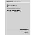 PIONEER AVHP7550DVD Owners Manual PIONEER AVHP7550DVD Owners Manual