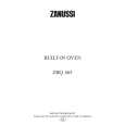ZANUSSI ZBQ465X Owners Manual ZANUSSI ZBQ465X Owners Manual