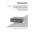 PANASONIC CQDPX30EUC Owners Manual PANASONIC CQDPX30EUC Owners Manual