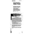 SONY WM-FX52 Owners Manual SONY WM-FX52 Owners Manual