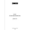 ZANUSSI ZCM75DCX Owners Manual ZANUSSI ZCM75DCX Owners Manual