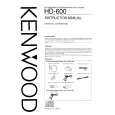 KENWOOD HD-600 Owners Manual KENWOOD HD-600 Owners Manual