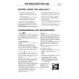 WHIRLPOOL WBE3321 NFS Owners Manual WHIRLPOOL WBE3321 NFS Owners Manual