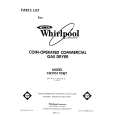 WHIRLPOOL CG2951XSW1 Parts Catalog WHIRLPOOL CG2951XSW1 Parts Catalog