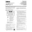 YAMAHA APD-1 Owners Manual YAMAHA APD-1 Owners Manual