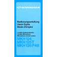 SENNHEISER MKH 124 MKH 125 MKH 126 Owners Manual SENNHEISER MKH 124 MKH 125 MKH 126 Owners Manual