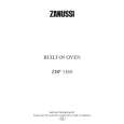 ZANUSSI ZBP1165X Owners Manual ZANUSSI ZBP1165X Owners Manual