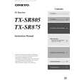 ONKYO TX-SR805 Owners Manual ONKYO TX-SR805 Owners Manual