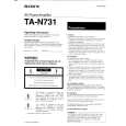 SONY TAN731 Owners Manual SONY TAN731 Owners Manual