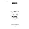 ZANUSSI ZGG646IC Owners Manual ZANUSSI ZGG646IC Owners Manual
