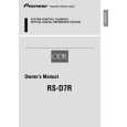 PIONEER RS-D7R Owners Manual PIONEER RS-D7R Owners Manual