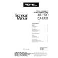 ROTEL RD1001 Service Manual ROTEL RD1001 Service Manual