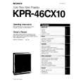 SONY KPR-46CX10 Owners Manual SONY KPR-46CX10 Owners Manual
