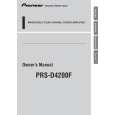 PIONEER PRS-D4200F/XS/ES Owners Manual PIONEER PRS-D4200F/XS/ES Owners Manual