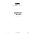 ZANUSSI ZSF6152 Owners Manual ZANUSSI ZSF6152 Owners Manual