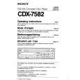 SONY CDX7582 Owners Manual SONY CDX7582 Owners Manual