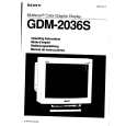 SONY GDM-2036S Owners Manual SONY GDM-2036S Owners Manual