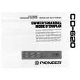 PIONEER CD-620 Owners Manual PIONEER CD-620 Owners Manual
