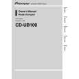 PIONEER CD-UB100 Owners Manual PIONEER CD-UB100 Owners Manual