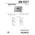 SONY WMFX571 Service Manual SONY WMFX571 Service Manual