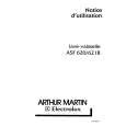 ARTHUR MARTIN ELECTROLUX ASF620W Owners Manual ARTHUR MARTIN ELECTROLUX ASF620W Owners Manual