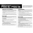 YAMAHA PSS-16 Owners Manual YAMAHA PSS-16 Owners Manual