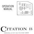 HARMAN KARDON CITATIONB Owners Manual HARMAN KARDON CITATIONB Owners Manual