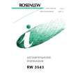 ROSENLEW RW3543 Owners Manual ROSENLEW RW3543 Owners Manual
