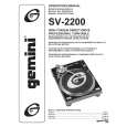 GEMINI SV-2200 Owners Manual GEMINI SV-2200 Owners Manual