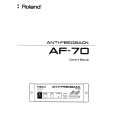 ROLAND AF-70 Owners Manual ROLAND AF-70 Owners Manual