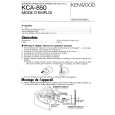 KENWOOD KCA850 Owners Manual KENWOOD KCA850 Owners Manual
