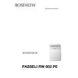 ROSENLEW PASSELI RW 602 PE Manual de Usuario ROSENLEW PASSELI RW 602 PE Manual de Usuario
