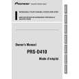 PIONEER PRS-D410 Owners Manual PIONEER PRS-D410 Owners Manual